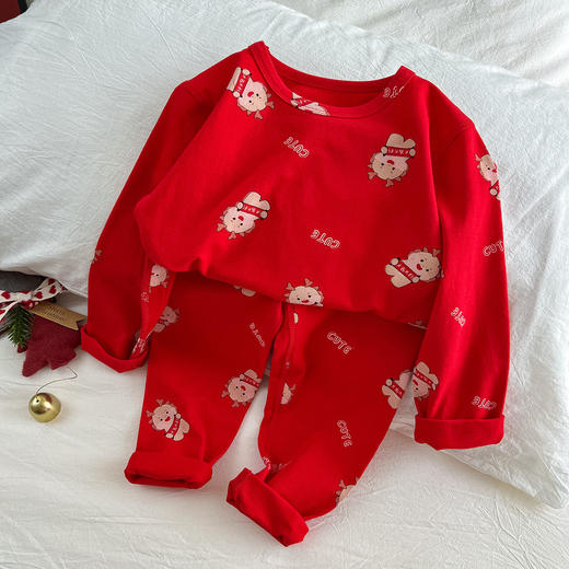 【新年红39.9/套起】3A抗菌秋衣裤A类抑菌长绒棉套装聚 商品图2