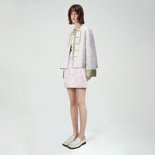 Self Who新中式外套女2024春新款盘扣休闲百搭宽松轻奢高级感上衣 商品图0