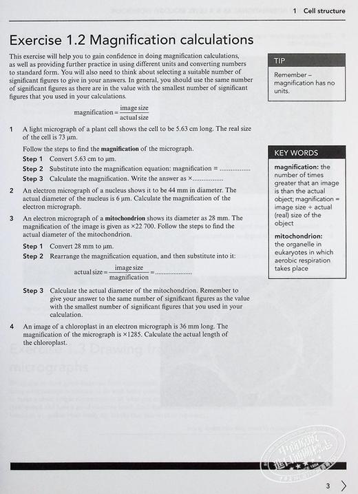 【中商原版】剑桥大学出版NEW Cambridge International AS & A Level Biology Workbook with Digital Access (2 Years) 商品图5