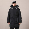 【白鹅绒 银貉子毛领】罗蒙秋冬中长款羽绒服男士休闲连帽款可拆卸毛领羽绒服外套 商品缩略图1