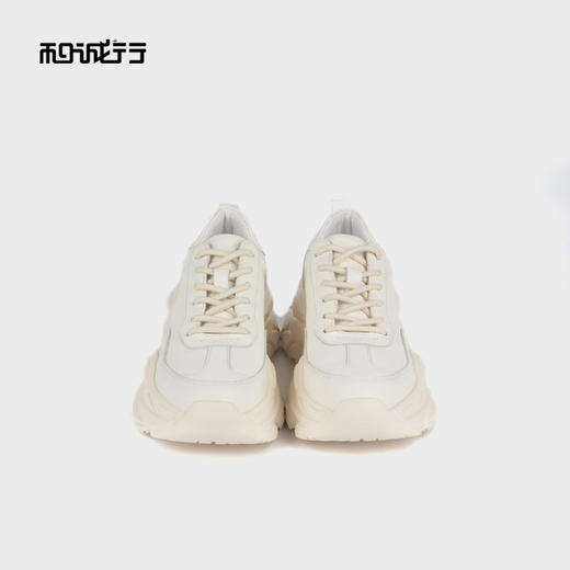 和诚行 2024春季新款时尚厚底老爹鞋女鞋百搭内增高小白鞋0551131 商品图2