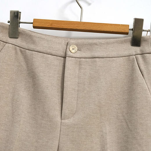 VIVIAN LIU薇薇安刘TR2357509秋女装新款斜插兜裤脚翻边直筒裤 商品图2