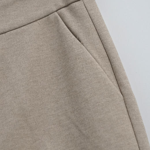 VIVIAN LIU薇薇安刘TR2357509秋女装新款斜插兜裤脚翻边直筒裤 商品图3