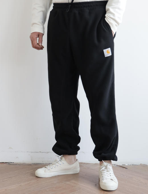 卡蛤特 CAR 双面摇粒绒 宽松拼接收口卫裤 WK678 商品图2