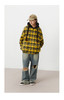 CryingCenter 冬季美式宽松格纹连帽街头感棉服外套 哭喊中心 商品缩略图3