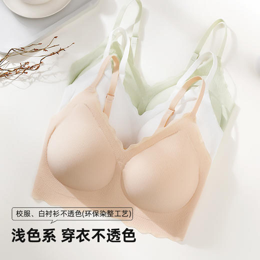 【莱卡抗菌】青春少女学生无钢圈小胸美背文胸罩薄款无痕内衣女 心选到家 商品图3