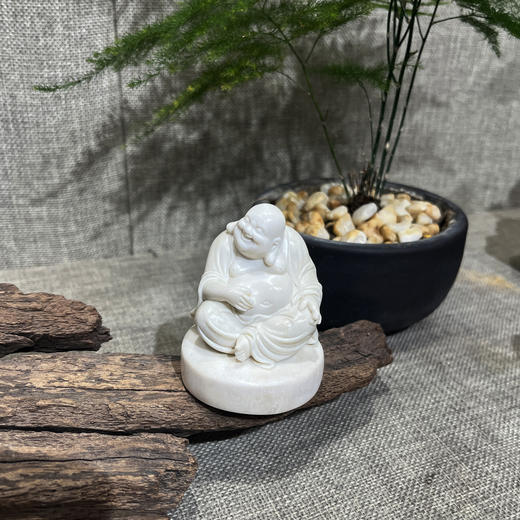 笑口常开弥勒佛°鹿角小摆件 商品图0