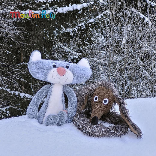 法国 Moulin Roty 玩偶 BBF系列 扁扁猫 高37cm -894021 "Better best friend" 商品图5