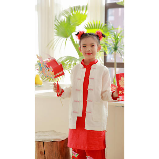 【抖音专属】【春满人间系列】童装外套（024710063-凝脂） 商品图4