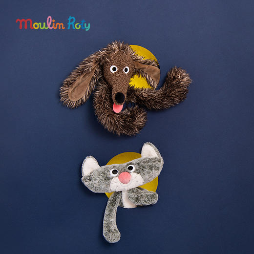 法国 Moulin Roty 玩偶 BBF系列 扁扁猫 高37cm -894021 "Better best friend" 商品图3