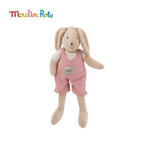 Moulin Roty 大号小兔希尔 法式玩偶 适合年龄0岁+ 原创故事形象 进口面料 农场大家庭系列 法国品牌 632107 商品图0