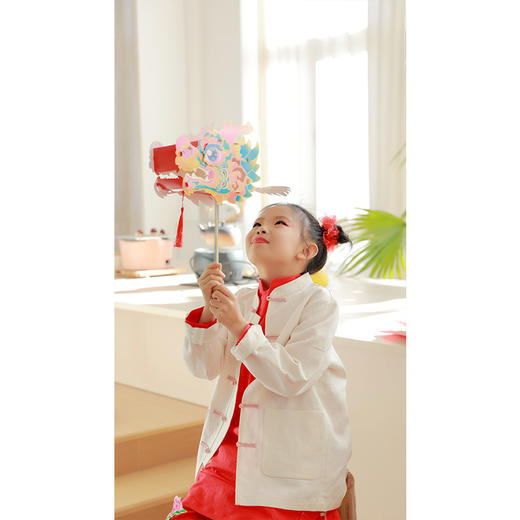 【抖音专属】【春满人间系列】童装外套（024710063-凝脂） 商品图0