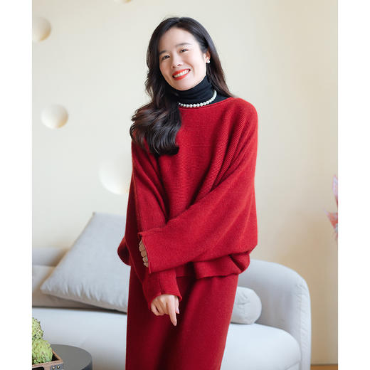 7天内发货丨温婉知性，新年气氛拉满，超喜庆，羊毛套装 商品图2