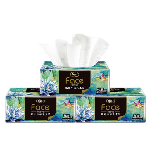 洁柔Face油画抽纸4层可湿水抽纸*18包 商品图3