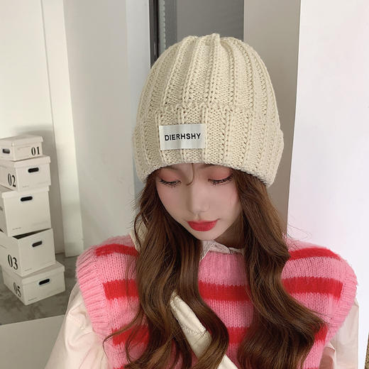 女贴标毛线帽1982 商品图4