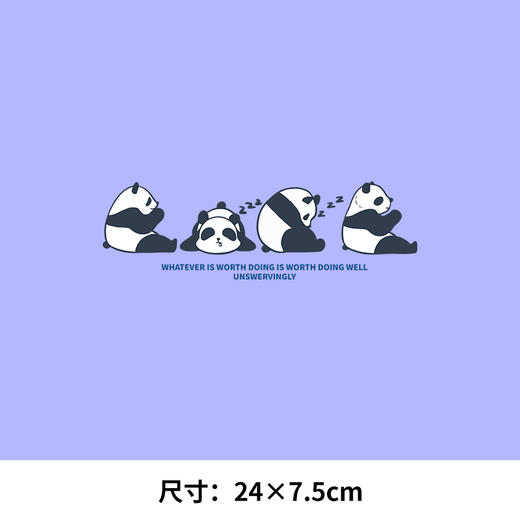 呆呆可爱熊猫潮牌新款印花T恤卫衣图案热转印胶印柯式烫画 商品图0