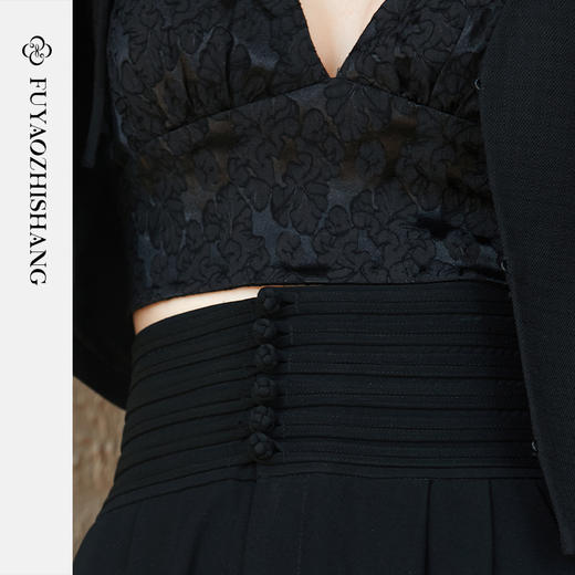 新中式短款西装套装女小众设计感短外套休闲裤两件套 商品图4