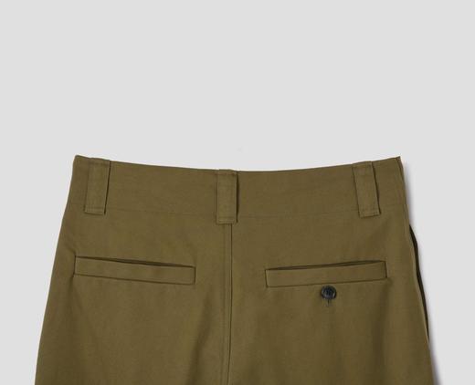 Margaret Howell  男士卡其绿单褶直筒裤 商品图3