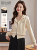 【年终特卖】熙世界连帽开衫卫衣2025秋新款通勤落肩袖小个子短款洋气上衣女 商品缩略图0