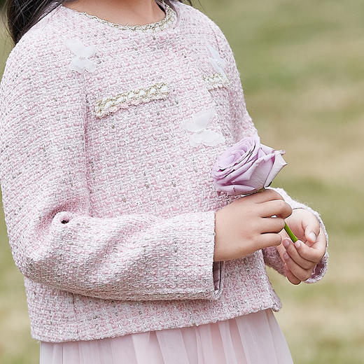 笛莎DEESHA女童2024年春季新款时尚香风优雅两件套  商品图3