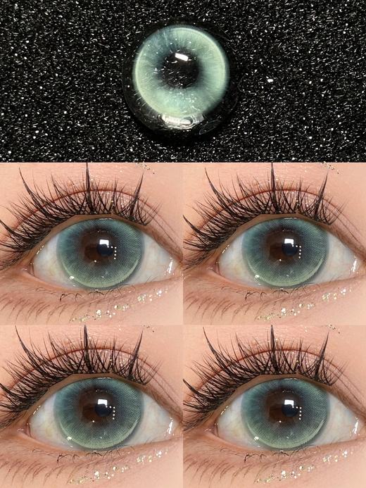 focusmoon日抛 追光猫眼 绿/ 变色龙蓝 14.5mm abu实拍 商品图2