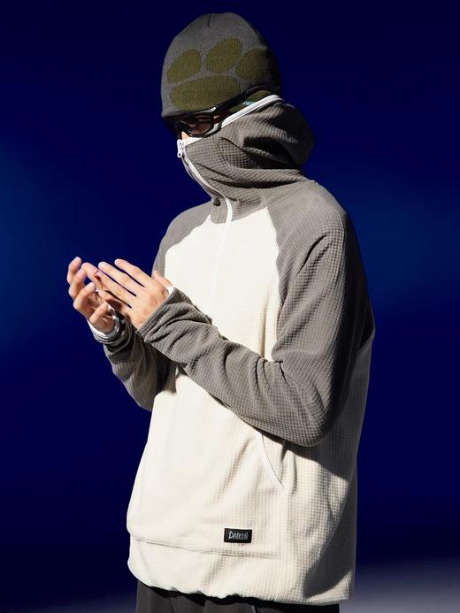 DAIKON Lab 23AW 格子抓绒拼接拉链连帽衫卫衣 商品图4