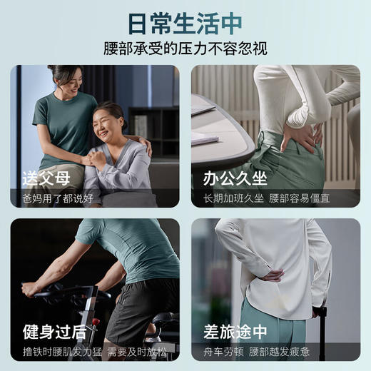 飞利浦（PHILIPS）腰部按摩器 冷敷热敷腰部按摩仪振动按摩缓解酸累物理支撑护腰带 年会礼品生日礼物PPM7201B 商品图2