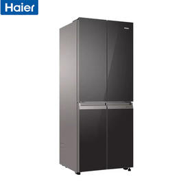 海尔（Haier）406升 一级能效双变频十字双开四开多门家用冰箱超薄BCD-406WLHTDEDSLU1