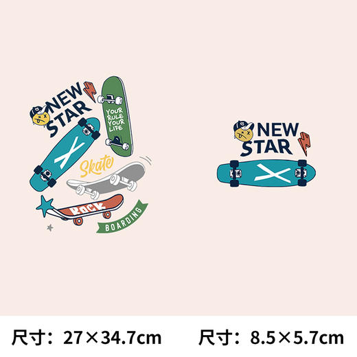 潮牌街头滑板个性印花T恤卫衣图案热转印柯式烫画 商品图0
