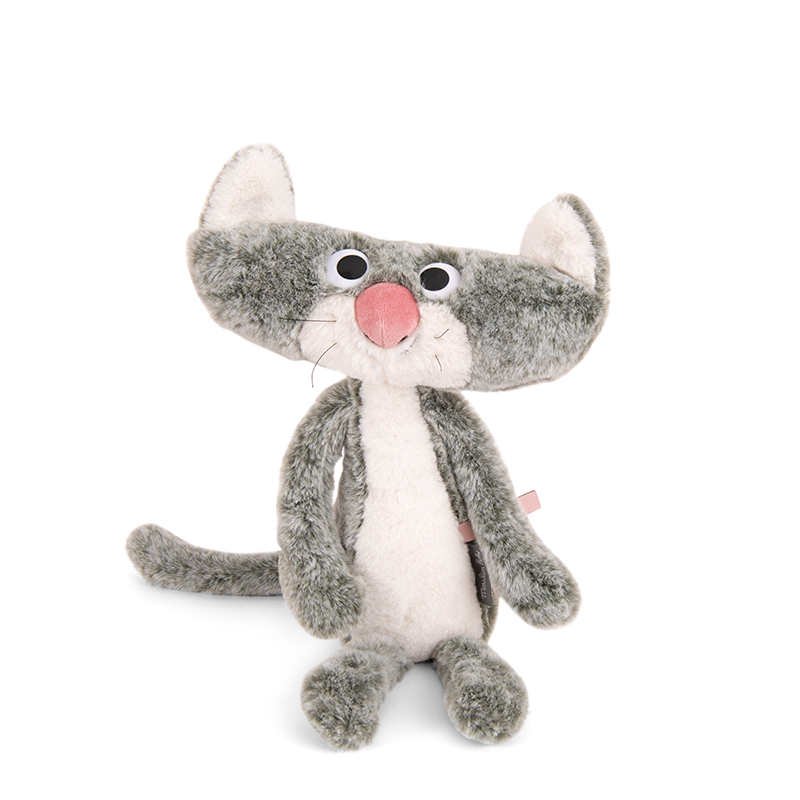 法国 Moulin Roty 玩偶 BBF系列 扁扁猫 高37cm -894021 "Better best friend"