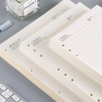 申士（SHEN SHI）A5活页本笔记本子替换芯 适合6孔25开活页记事本子优质米黄色纸92张 横线款925 商品图2