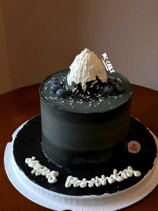 黑色雪山景观蛋糕|风景蛋糕【深色色素较重】 商品图1