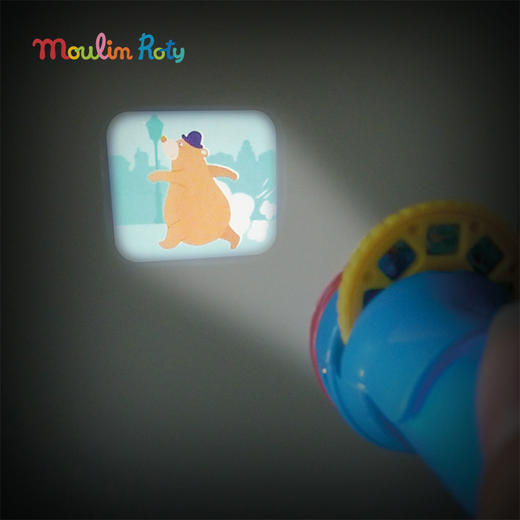 Moulin Roty 大野狼 投影手电筒 适合3岁以上 亲子互动 激发想象力 提升语言组织能力 法国品牌-894390 商品图3