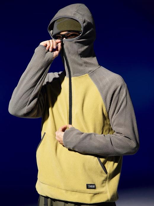 DAIKON Lab 23AW 格子抓绒拼接拉链连帽衫卫衣 商品图3