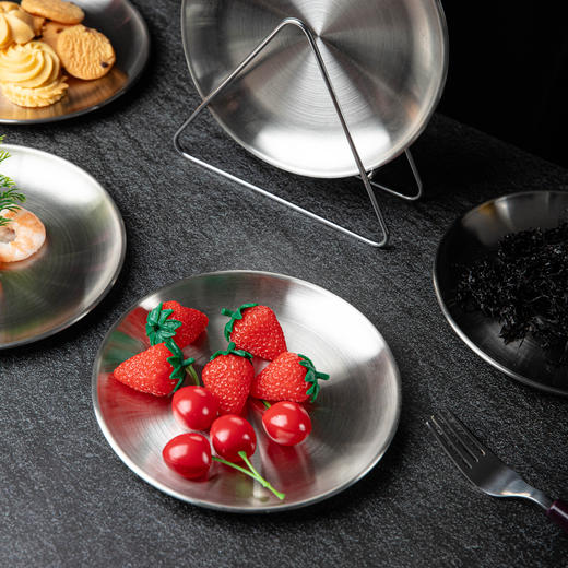 KEYIOW 不锈钢骨碟 轻便耐用 清洗方便 17*17cm 商品图4