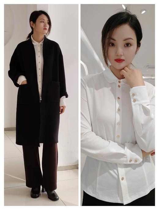 387336大牌平替，极简风，百搭衬衫 精致做工，抗皱再生纤维素纤维 含桑蚕丝面料 修身合体简洁，S到XL四个尺码 商品图2