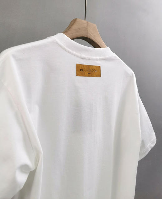 三花 2024春夏新款 毛巾绣花渐变字母 圆领短袖T恤 Z-11266 商品图5