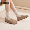 Safiya/索菲娅 2024春新款复古勃肯鞋一脚蹬两穿软底单鞋 SF41112145 商品缩略图9