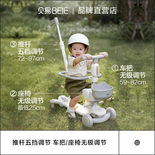 【限量秒杀】贝易探索家滑板车儿童1到3岁学步平衡车宝宝溜溜车七合一遛娃神器【咨询客服有惊喜】 商品图1