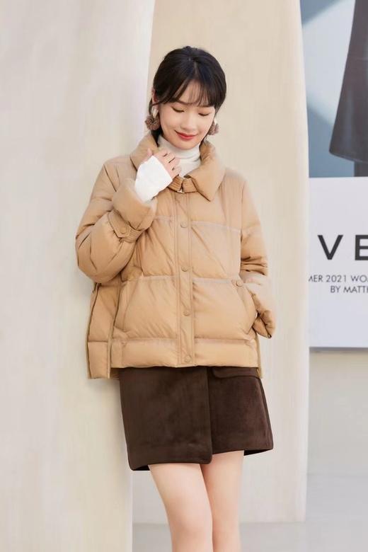 LNNNS 浅卡其色简约大方短款羽绒服外套 17452 商品图0
