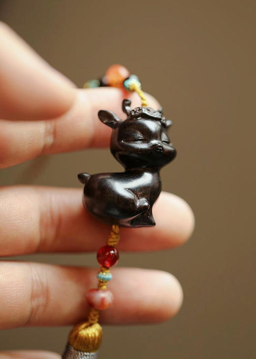 一路平安/福鹿°紫光檀挂件 商品图1