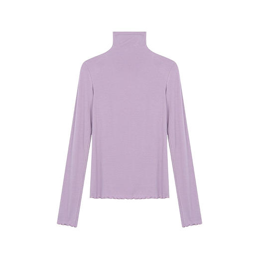 超弹面膜T 大弹力高领纯色莫代尔长袖t恤 薄款打底衫 商品图6