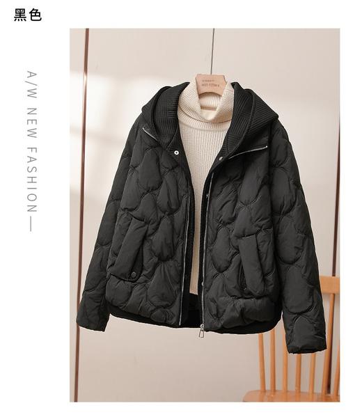 福利款~丁摩 连帽加厚白鸭绒假两件短裤羽绒服XYH01 商品图1