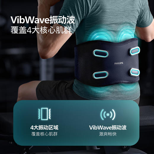 飞利浦（PHILIPS）腰部按摩器 冷敷热敷腰部按摩仪振动按摩缓解酸累物理支撑护腰带 年会礼品生日礼物PPM7201B 商品图0