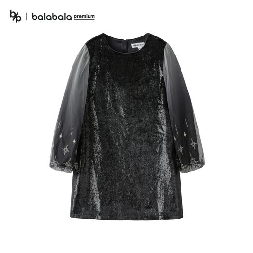 【premium】巴拉巴拉高端线冬摩登庄园天鹅绒重工刺绣连衣裙女 商品图4