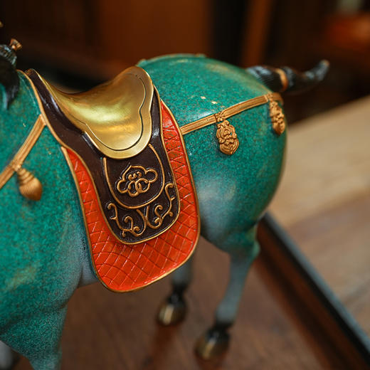 全铜战马摆件鸿运唐马生肖办公室客厅家居装饰马到成功开业礼品 商品图12