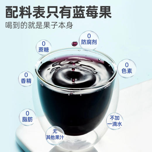 【东北特产】自然蓝 蓝莓汁 源自长白山无添加未添加糖 鲜果榨取原汁 商品图3
