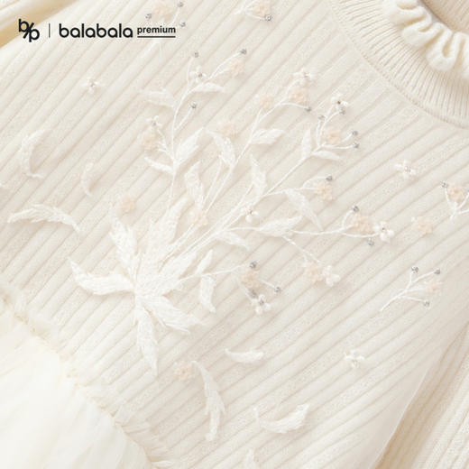 【premium】巴拉巴拉高端线冬摩登庄园系列女童拼接网纱裙 商品图3