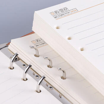 申士（SHEN SHI）A5活页本笔记本子替换芯 适合6孔25开活页记事本子优质米黄色纸92张 横线款925 商品图0