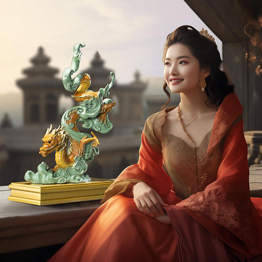 【6F】朱炳仁铜 飞龙在天 龙客厅玄关工艺品家居装饰品办公室摆件摆设礼品 飞龙在天 商品图4